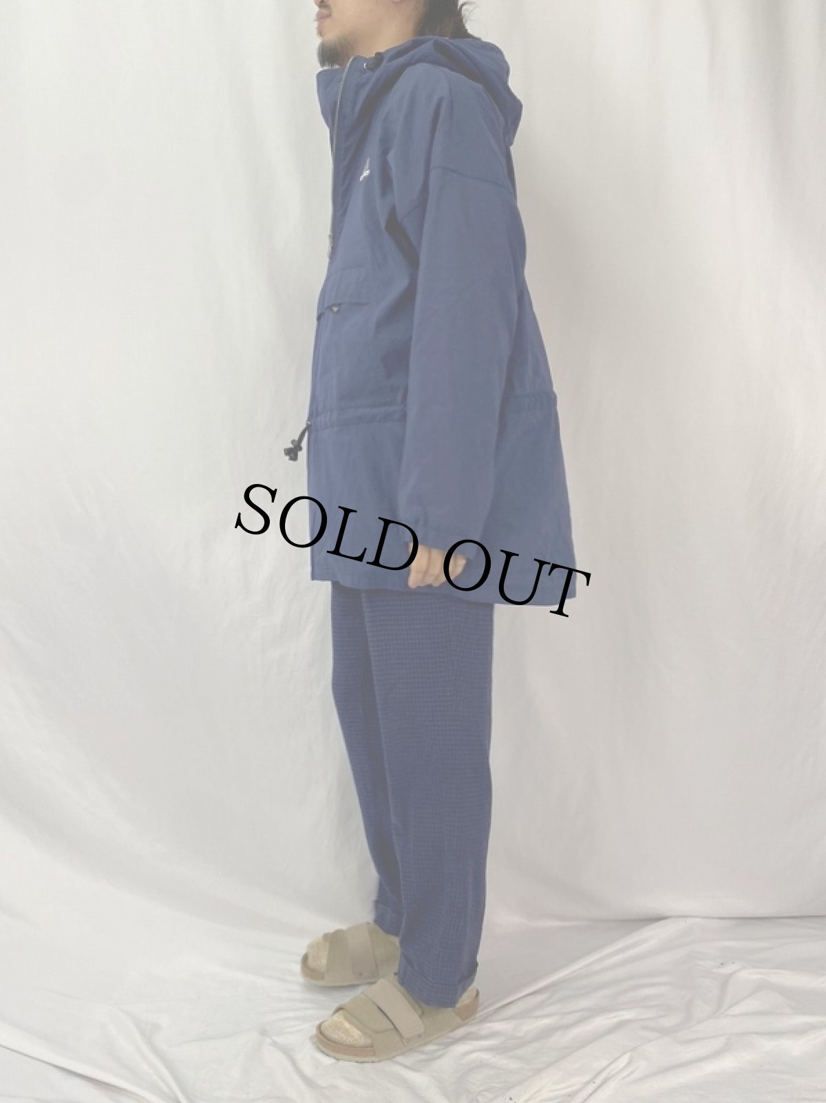 画像3: 2000's adidas 裏フリースナイロンアノラックパーカーS (3)