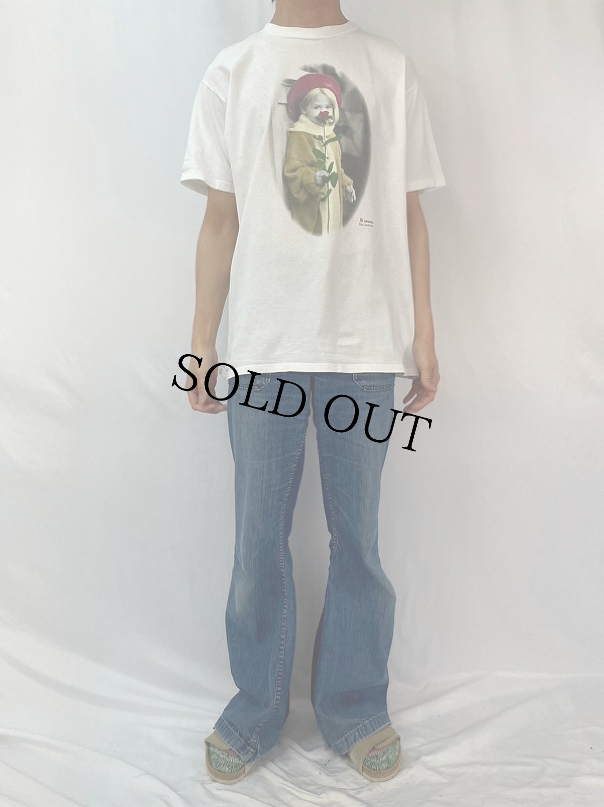 画像2: 90's Kim Anderson USA製 アートフォトプリントTシャツ L (2)