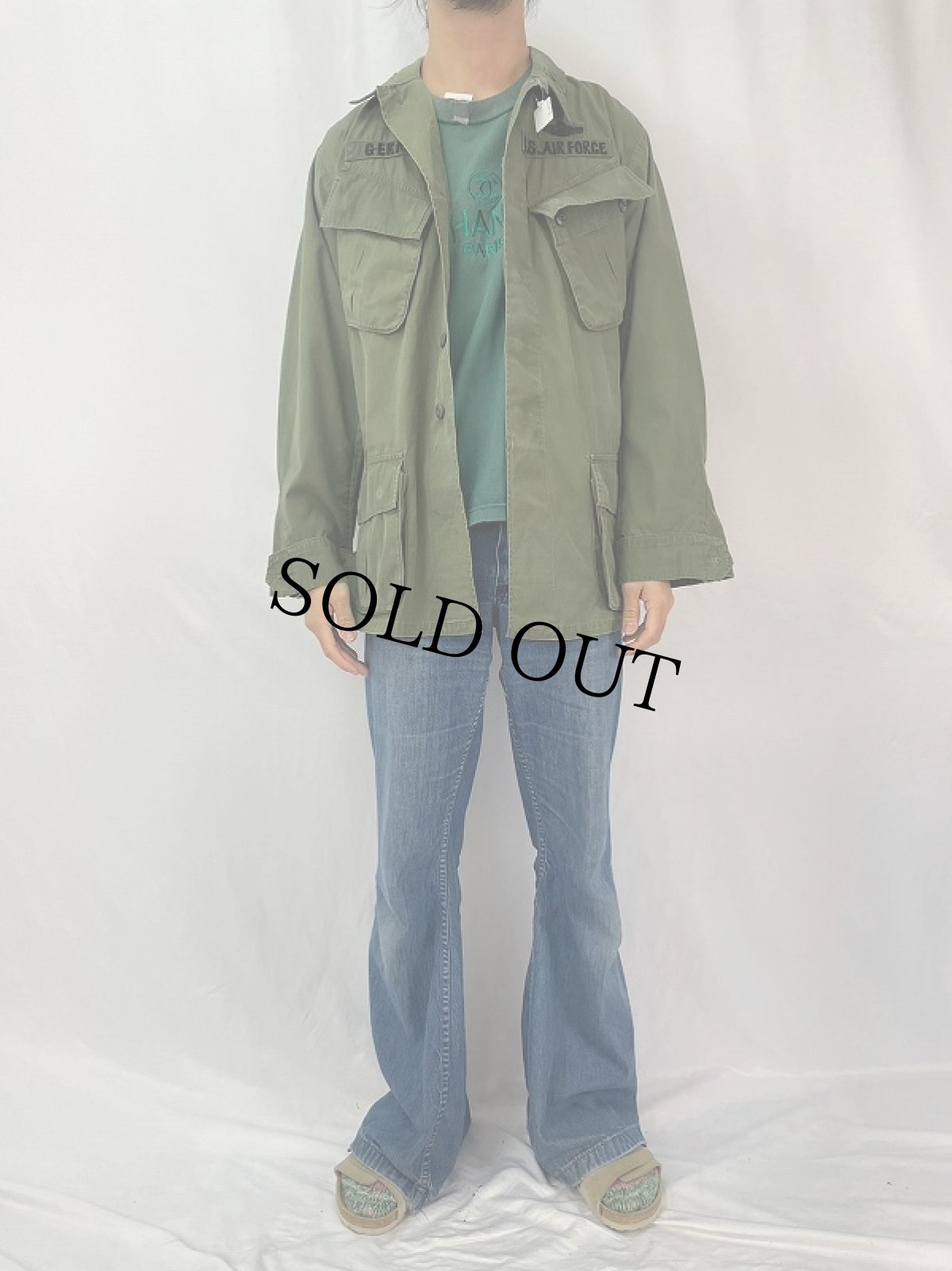 画像2: 60's U.S.ARMY  "GERMANY × U.S.AIRFORCE" ジャングルファティーグジャケット 4th MEDIUM-REGULAR (2)