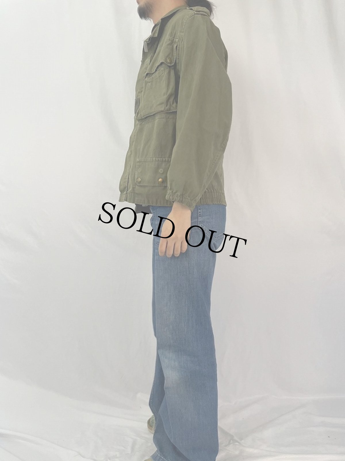 画像3: 60's FRENCH MILITARY HBT パラトルーパージャケット 2nd SIZE46 (3)