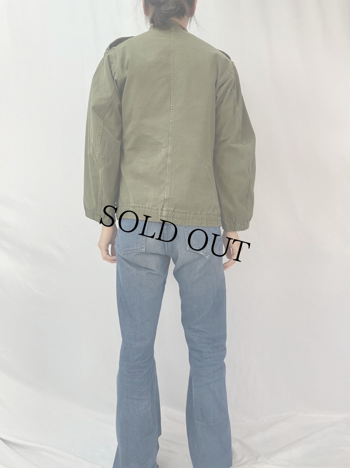 画像4: 60's FRENCH MILITARY HBT パラトルーパージャケット 2nd SIZE46 (4)