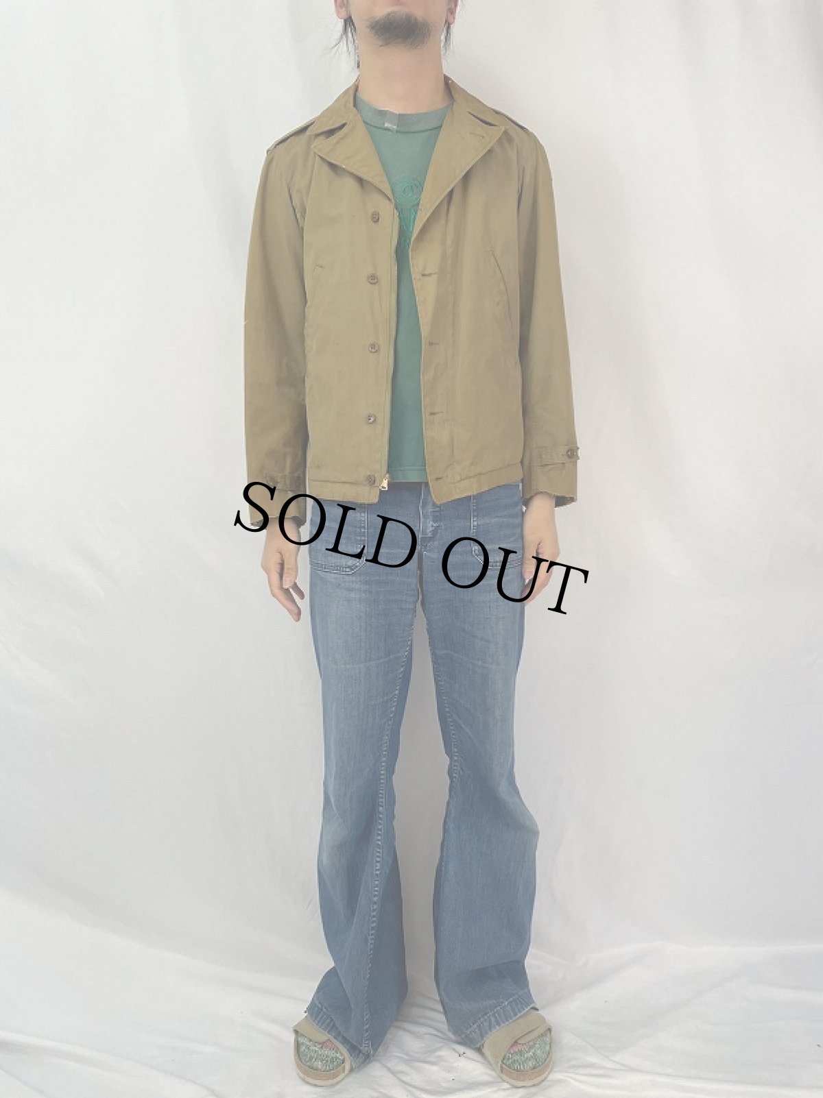 画像2: 40's U.S.ARMY M-41 コの字エンド フィールドジャケット SIZE36R (2)