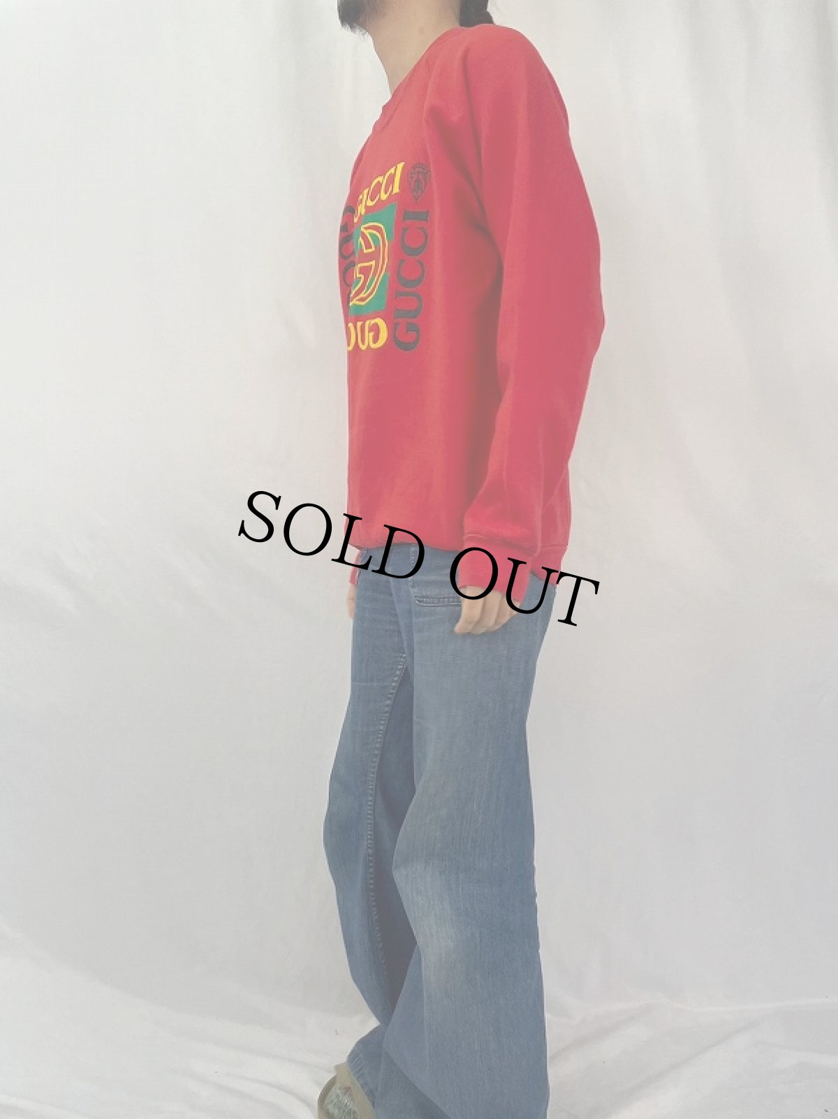 画像3: 90's ブート GUCCI USA製 ロゴプリントスウェット XL (3)