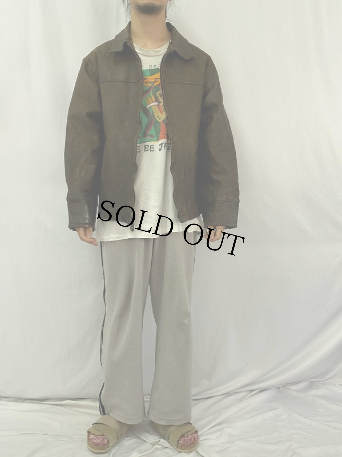 画像2: 90's Timberland レザージャケット XL (2)