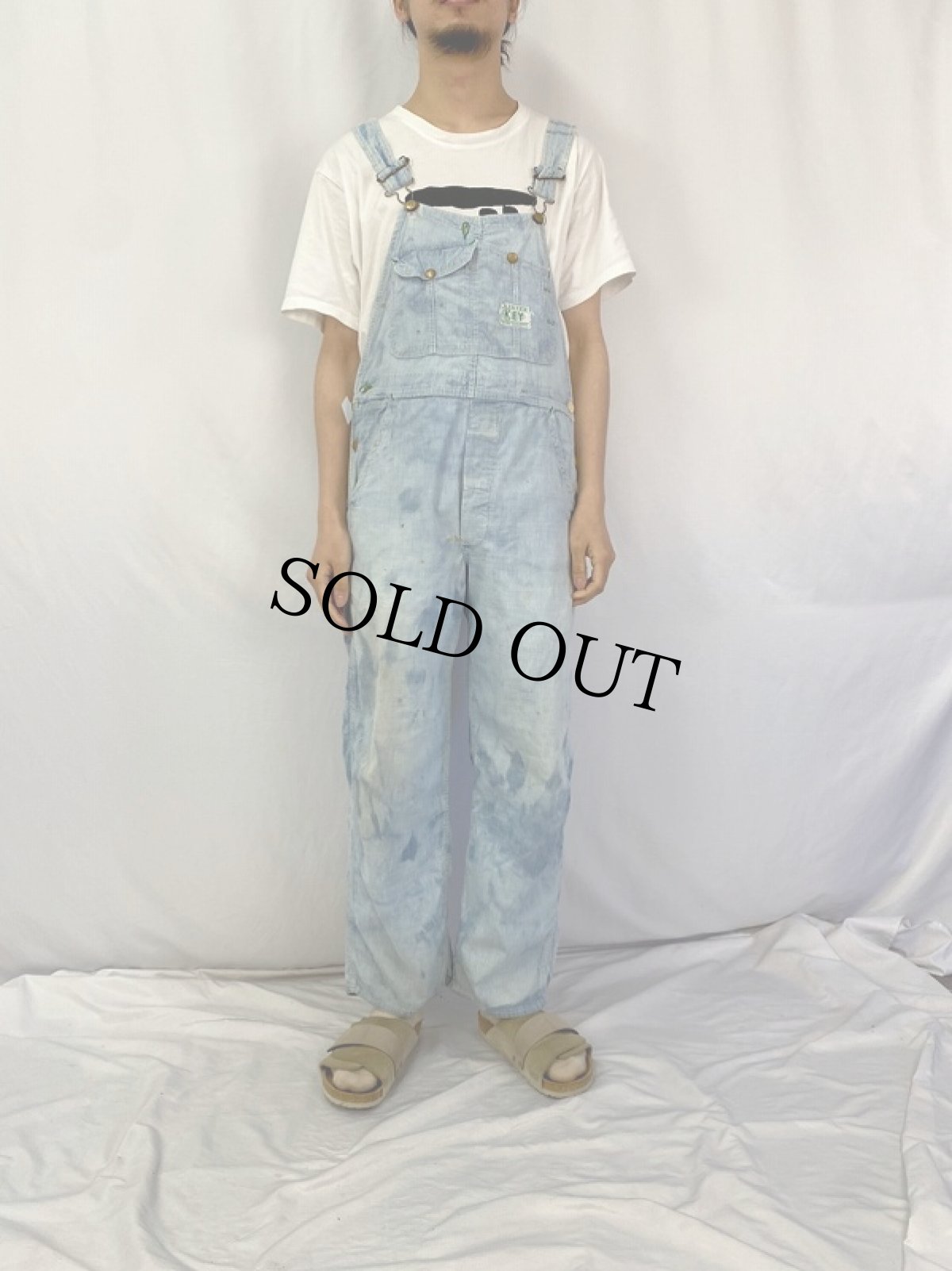 画像2: 50's MASTER KEY ライトオンス オーバーオール (2)