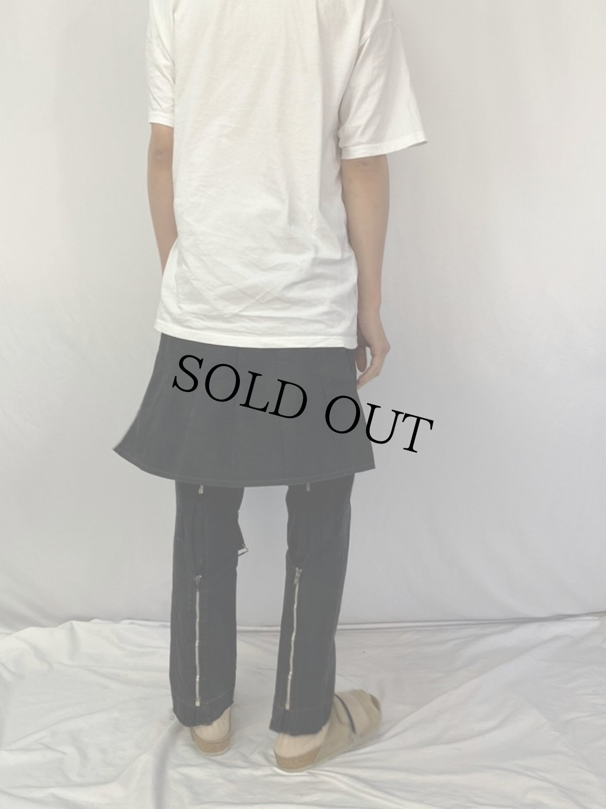 画像4: ENGLAND製 キルト付き コットンツイル ボンテージパンツ BLACK W31 (4)