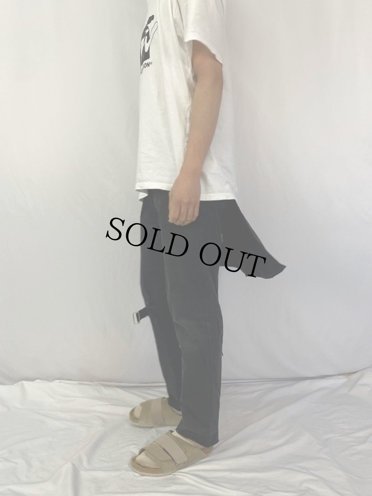 画像3: ENGLAND製 キルト付き コットンツイル ボンテージパンツ BLACK W31 (3)