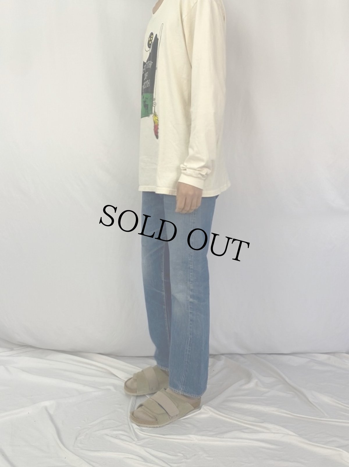 画像3: 40〜50's LEVI'S 501XX 1947model "片面タブ" 革パッチ デニムパンツ W31 (3)