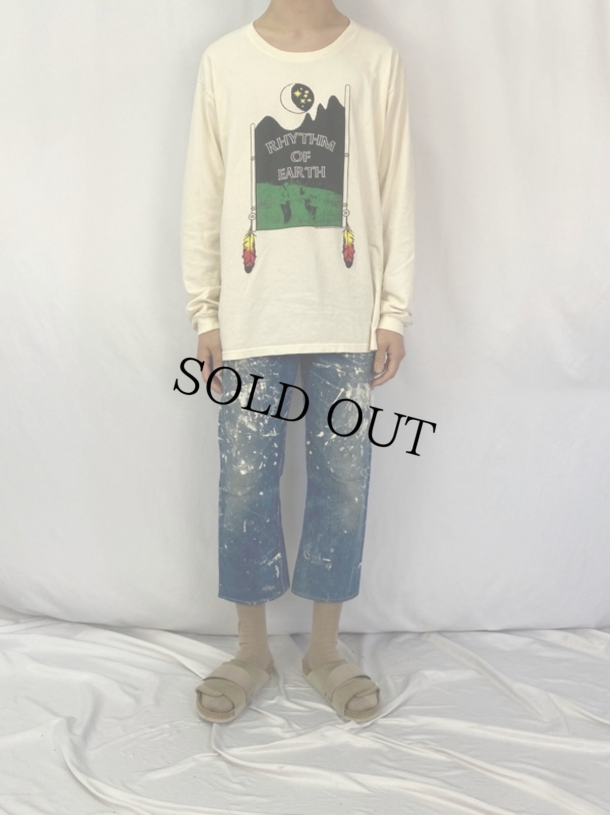 画像3: 50〜60's LEVI'S 501XX "ギャラ入り&オフセット" 紙パッチ ペンキペイントデニムパンツ W29 (3)