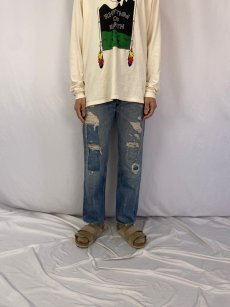 画像2: 50〜60's LEVI'S 501XX "ギャラ入り&オフセット" 紙パッチ デニムパンツ W31 (2)