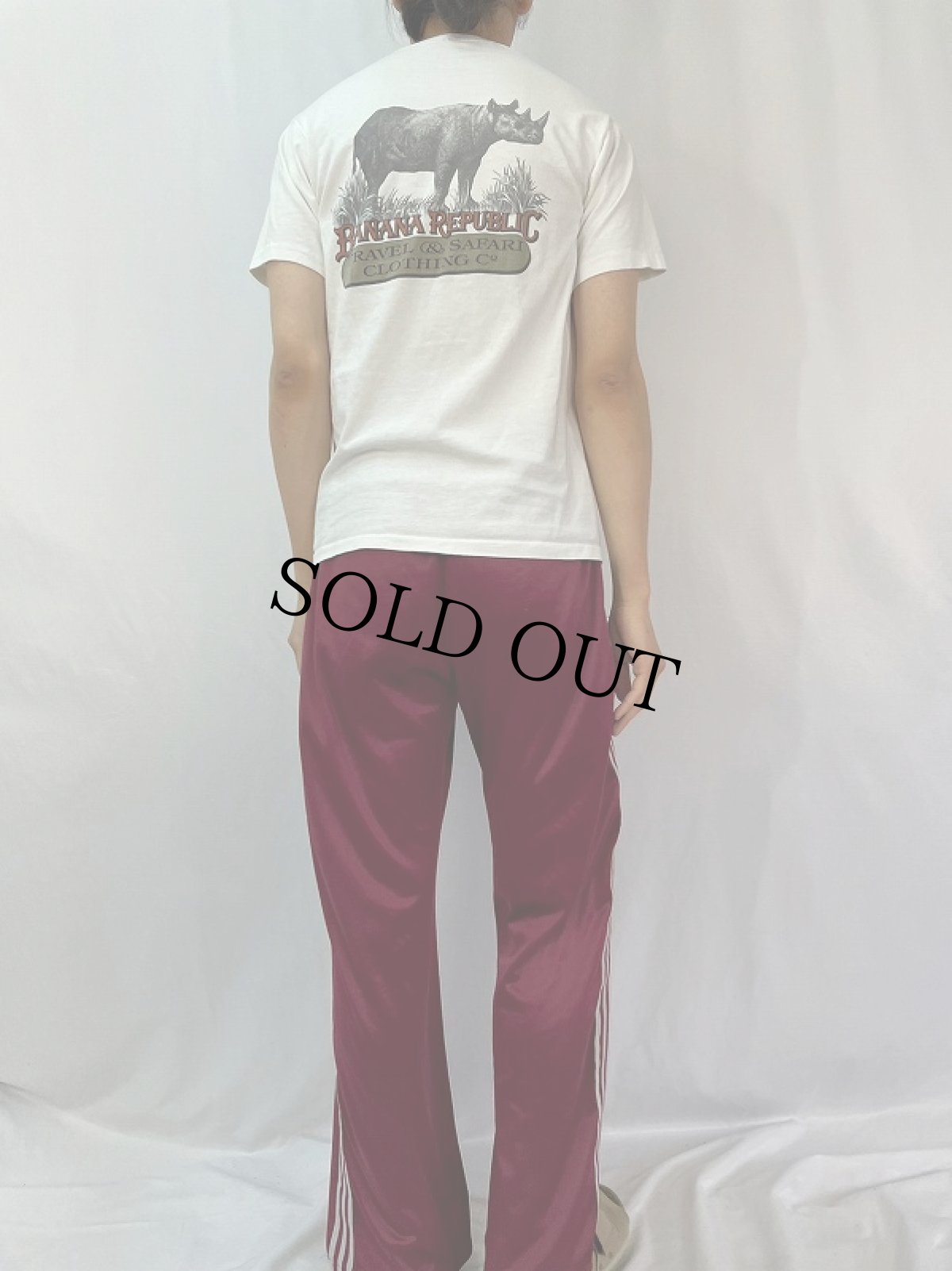 画像5: 80's BANANA REPUBLIC USA製 "TRAVEL&SAFARI CLOTHING" サイプリントポケットTシャツ M (5)