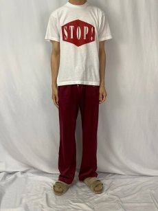 画像3: 90's USA製 "STOP!" メッセージプリントTシャツ L (3)