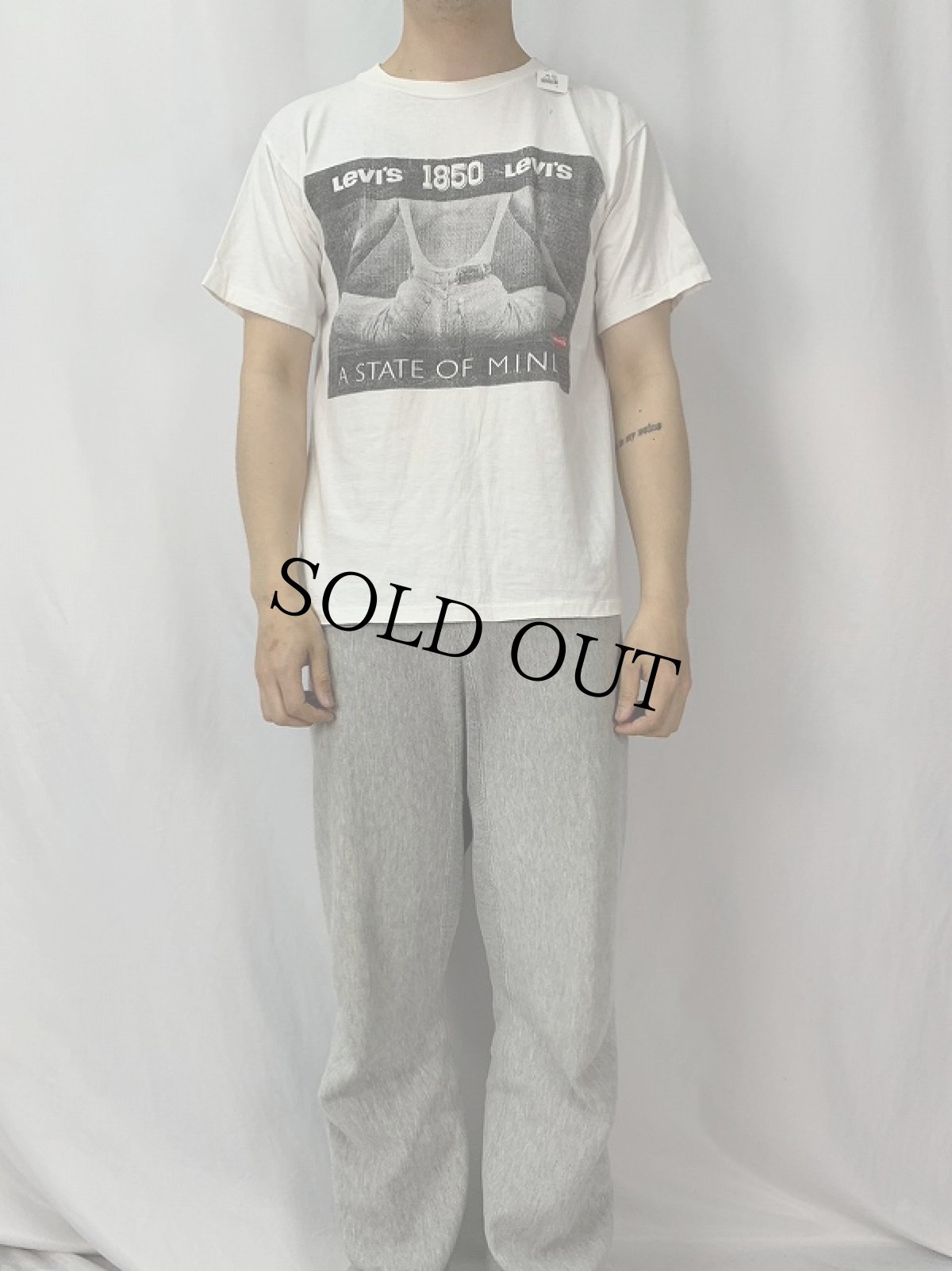 画像2: 90's Levi's "A STATE OF MIND" プリントTシャツ M (2)