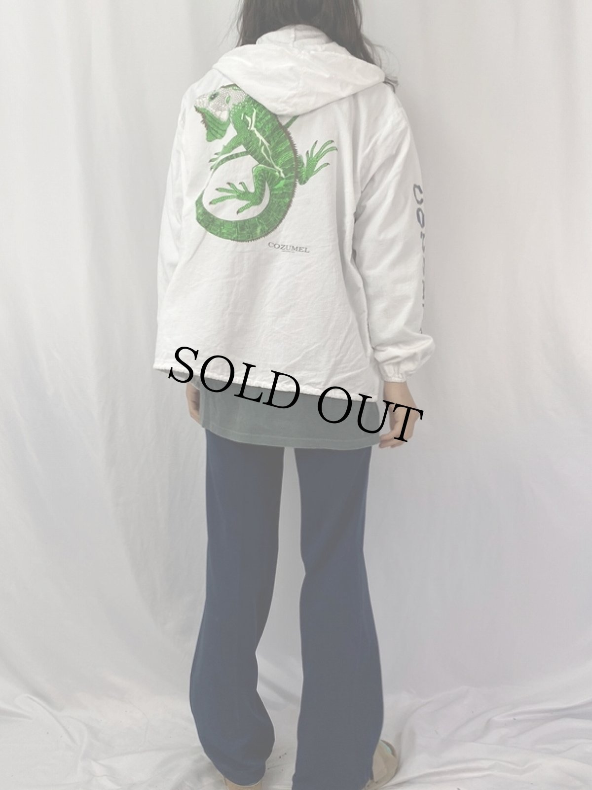 画像4: 80's〜 "COZUMEL" カメレオンプリントコットンジップパーカー (4)
