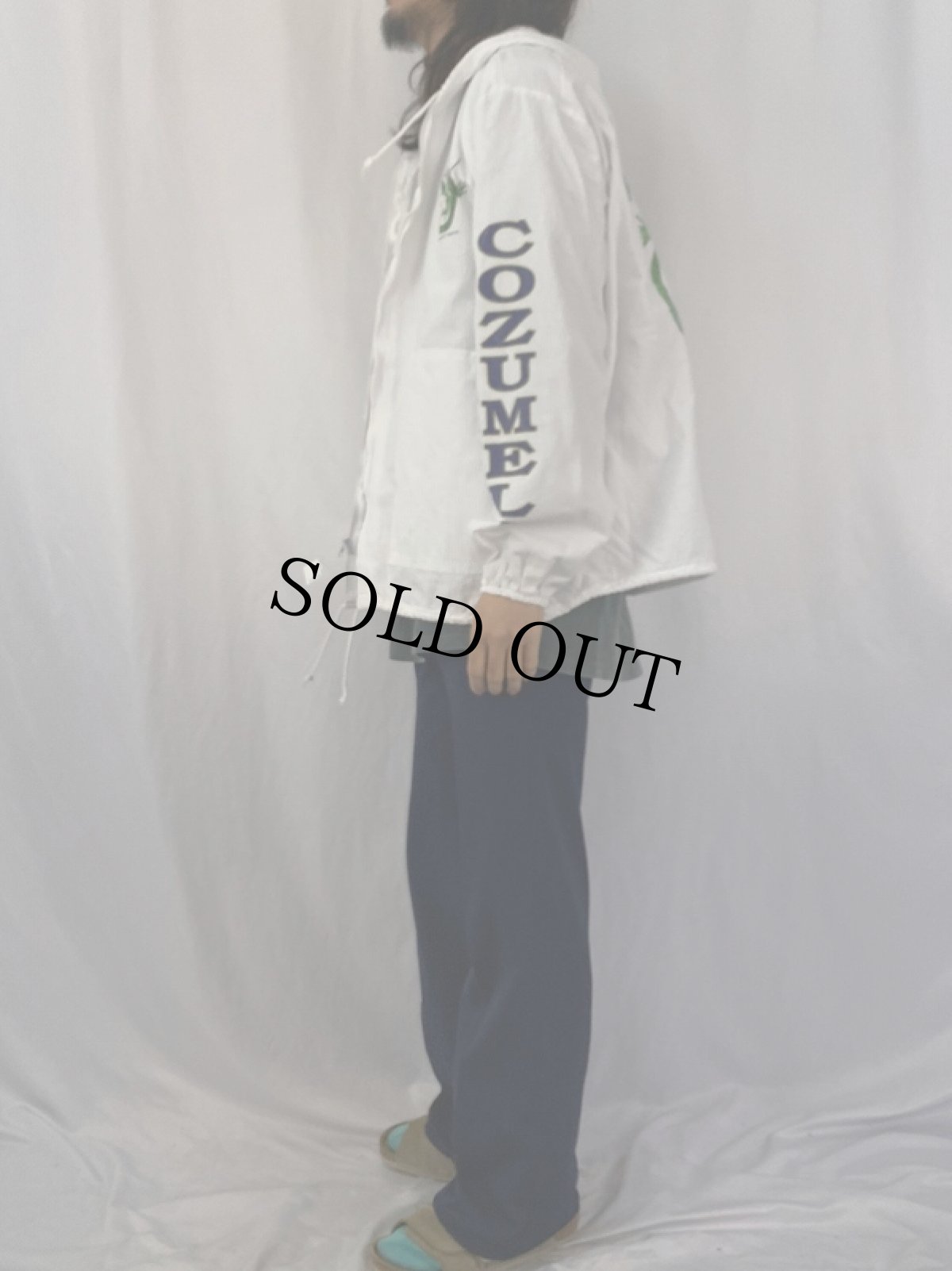 画像3: 80's〜 "COZUMEL" カメレオンプリントコットンジップパーカー (3)