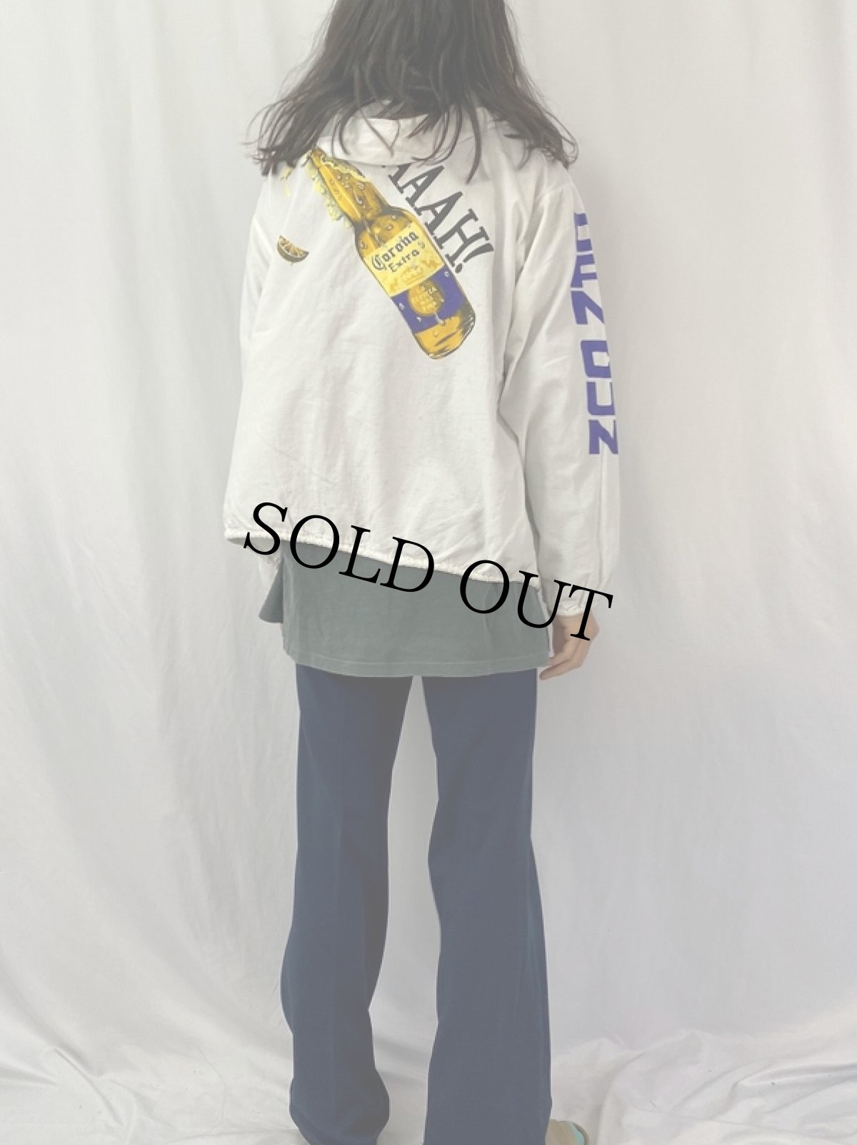 画像4: 80's〜 Corona ビール企業 プリントコットンジップパーカー (4)