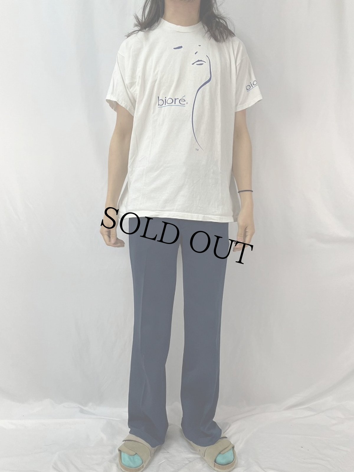 画像2: 90's〜 biore CANADA製 企業プリントTシャツ XL (2)