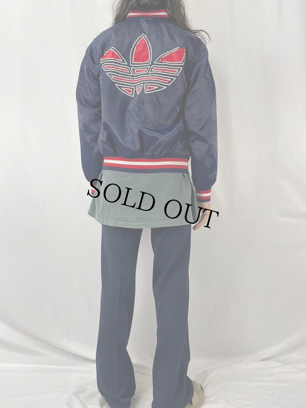 画像4: 80's adidas TAIWAN製 ロゴ刺繍 ナイロンスタジャン M (4)