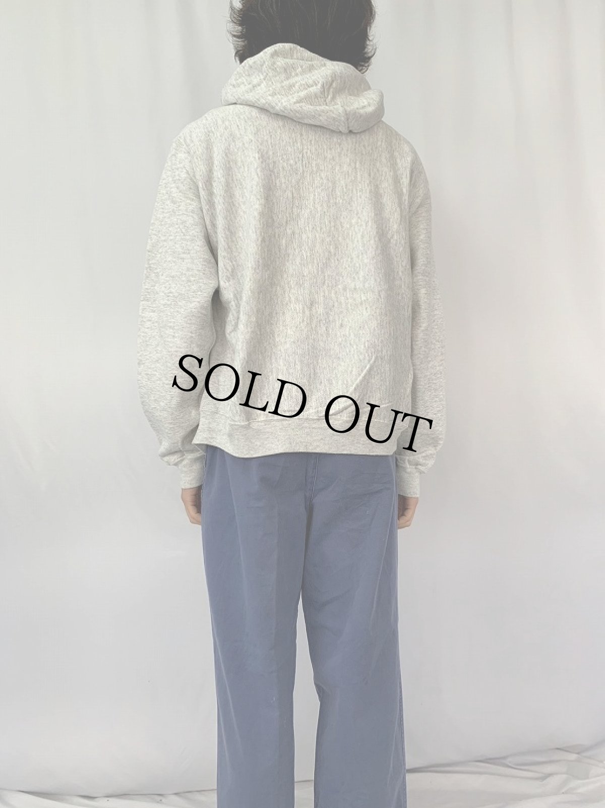 画像4: 90's U.S.ARMY ロゴプリント スウェットジップパーカー XL (4)