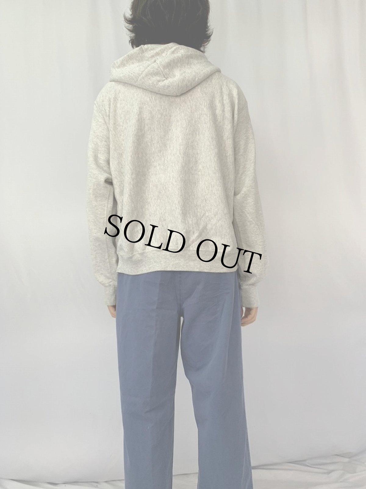 画像4: 90's U.S.ARMY ロゴプリント スウェットジップパーカー (4)