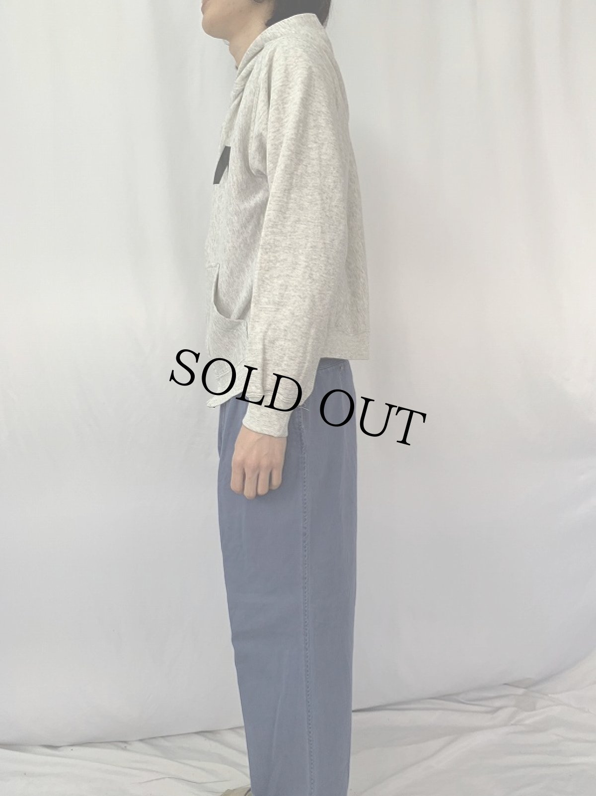 画像3: U.S.ARMY ロゴプリント スウェットジップパーカー L (3)