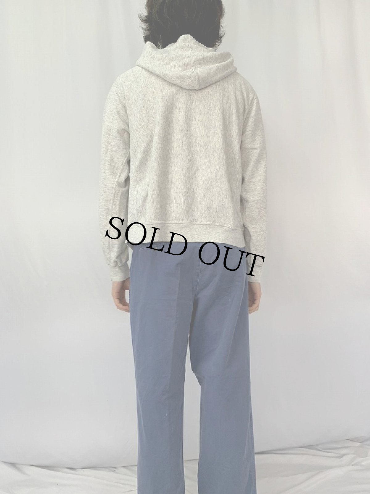 画像4: U.S.ARMY ロゴプリント スウェットジップパーカー L (4)