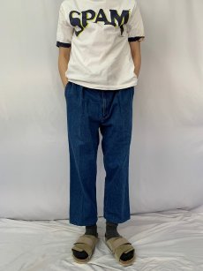 画像2: 90's〜 POLO Ralph Lauren "ANDREW PANT" 2タック デニムトラウザーズ W33 (2)