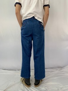 画像4: 90's〜 POLO Ralph Lauren "ANDREW PANT" 2タック デニムトラウザーズ W33 (4)