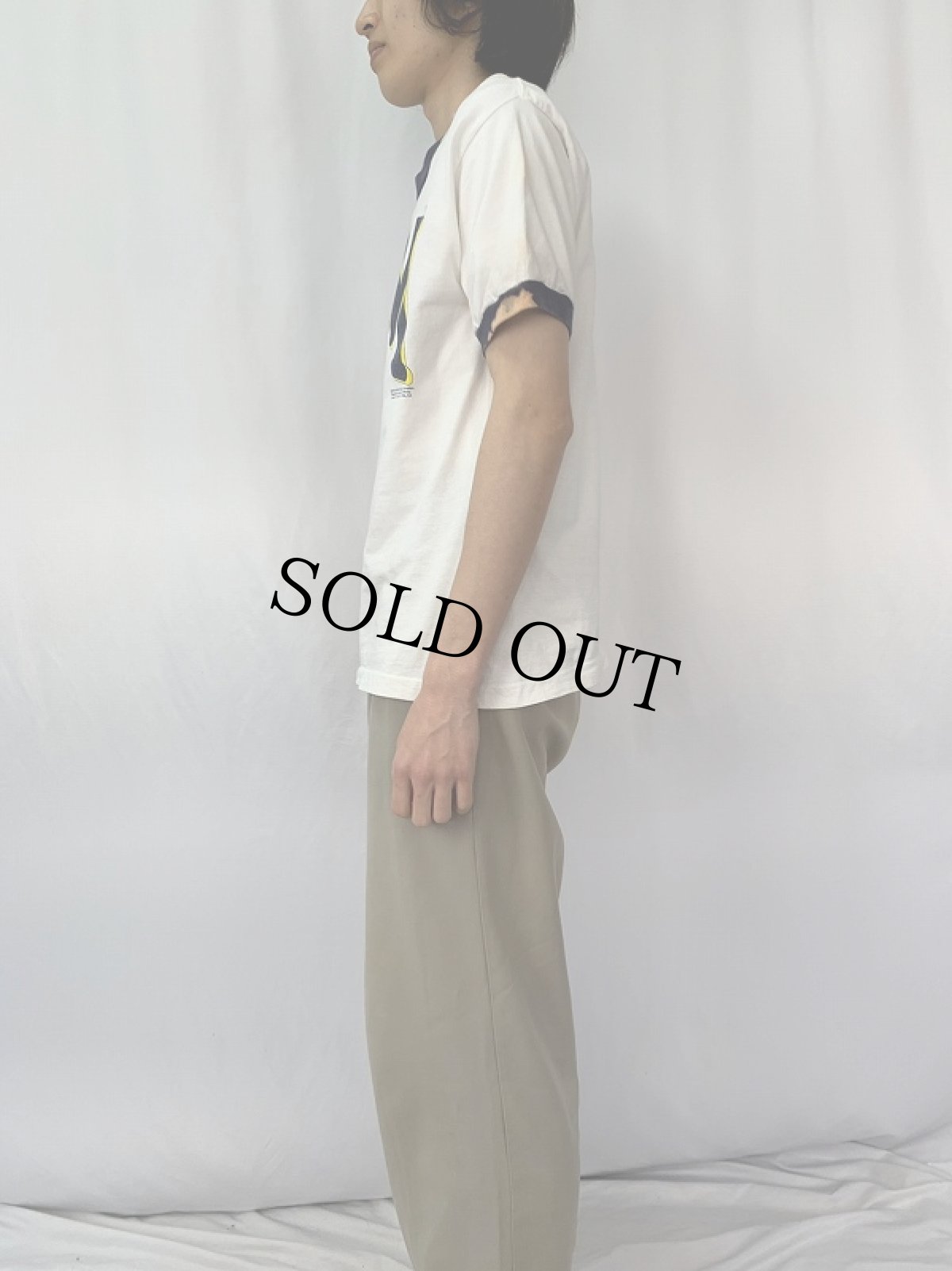 画像3: 90's SPAM USA製 プリントリンガーTシャツ L (3)