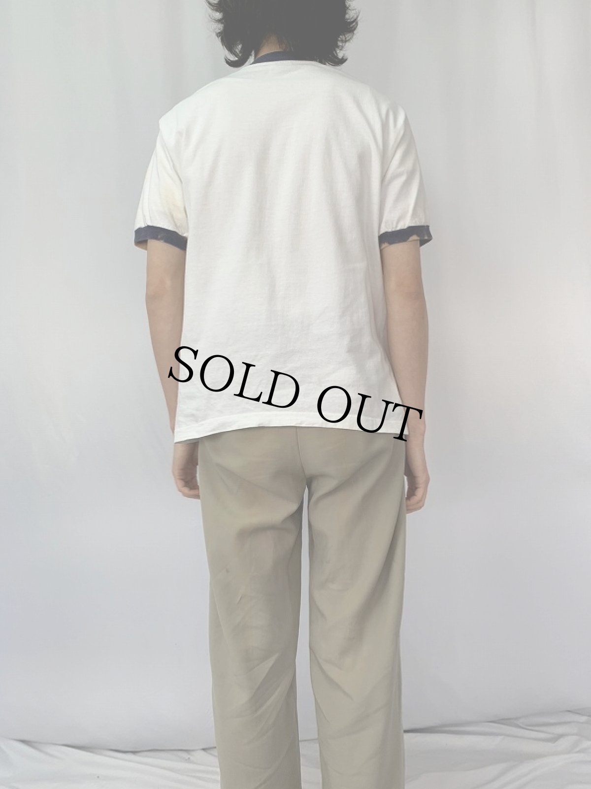 画像4: 90's SPAM USA製 プリントリンガーTシャツ L (4)