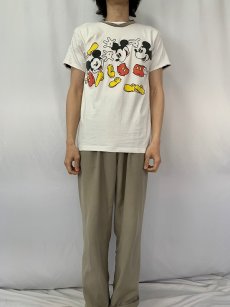 画像2: 90's Disney MICKEY MOUSE キャラクタープリント リバーシブルデザインTシャツ (2)