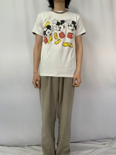 画像2: 90's Disney MICKEY MOUSE キャラクタープリント リバーシブルデザインTシャツ (2)