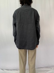 画像4: Levi's ブラックデニムウエスタンシャツ XL (4)