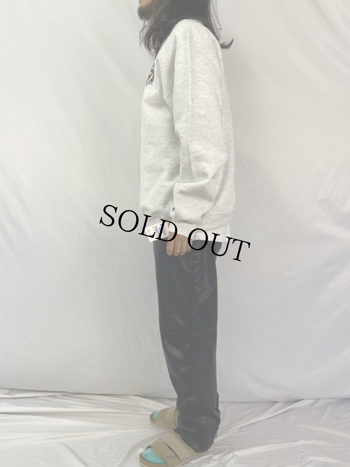 画像3: 90's Champion "HARVARD" 前V プリントスウェット DEADSTOCK XL (3)