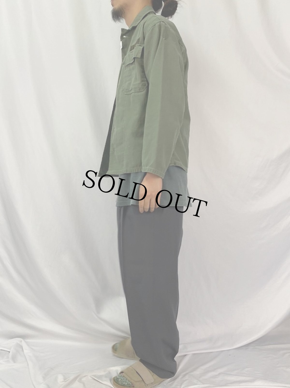 画像3: 60's U.S.ARMY パッチ付き ユーティリティシャツ 1st 後期 (3)