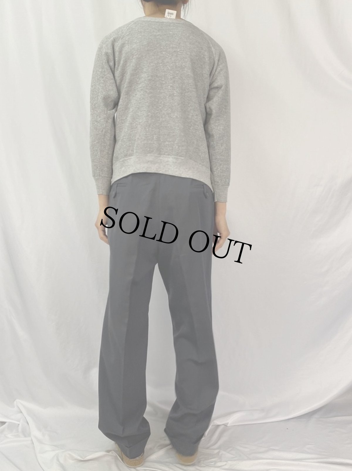 画像4: 70〜80's Champion バータグ USA製 "UNIVERSITY CINCINNATI" フロッキープリントラグランスウェット L (4)