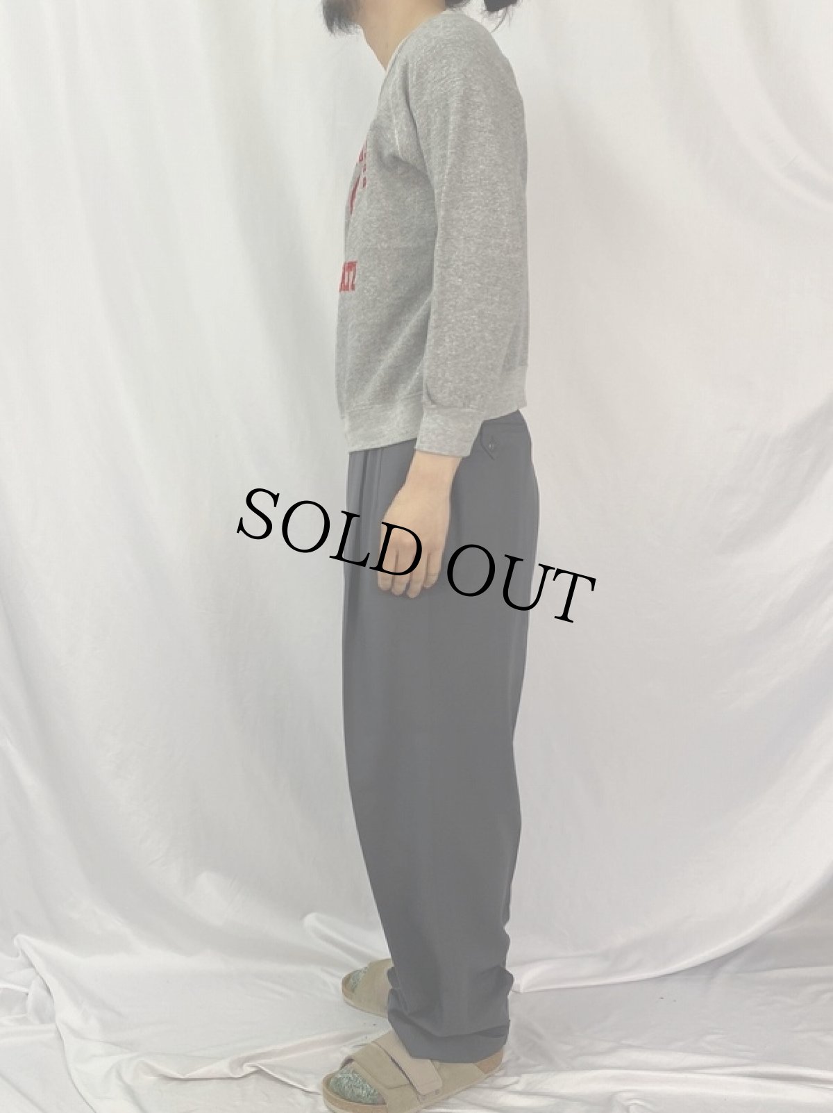 画像3: 70〜80's Champion バータグ USA製 "UNIVERSITY CINCINNATI" フロッキープリントラグランスウェット L (3)