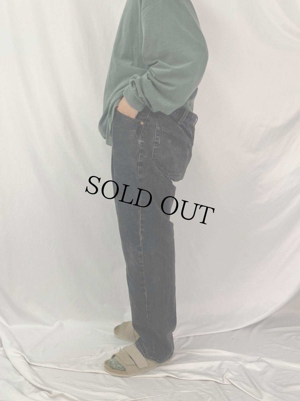 画像3: 90's Levi's 501 USA製 ブラックデニムパンツ W41 (3)