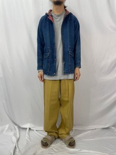 画像2: 80's L.L.Bean USA製 デニムフードコート M (2)