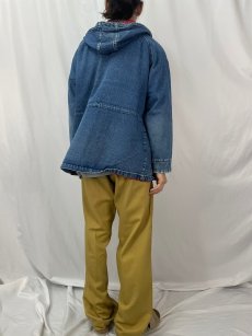 画像4: 80's L.L.Bean USA製 デニムフードコート L (4)