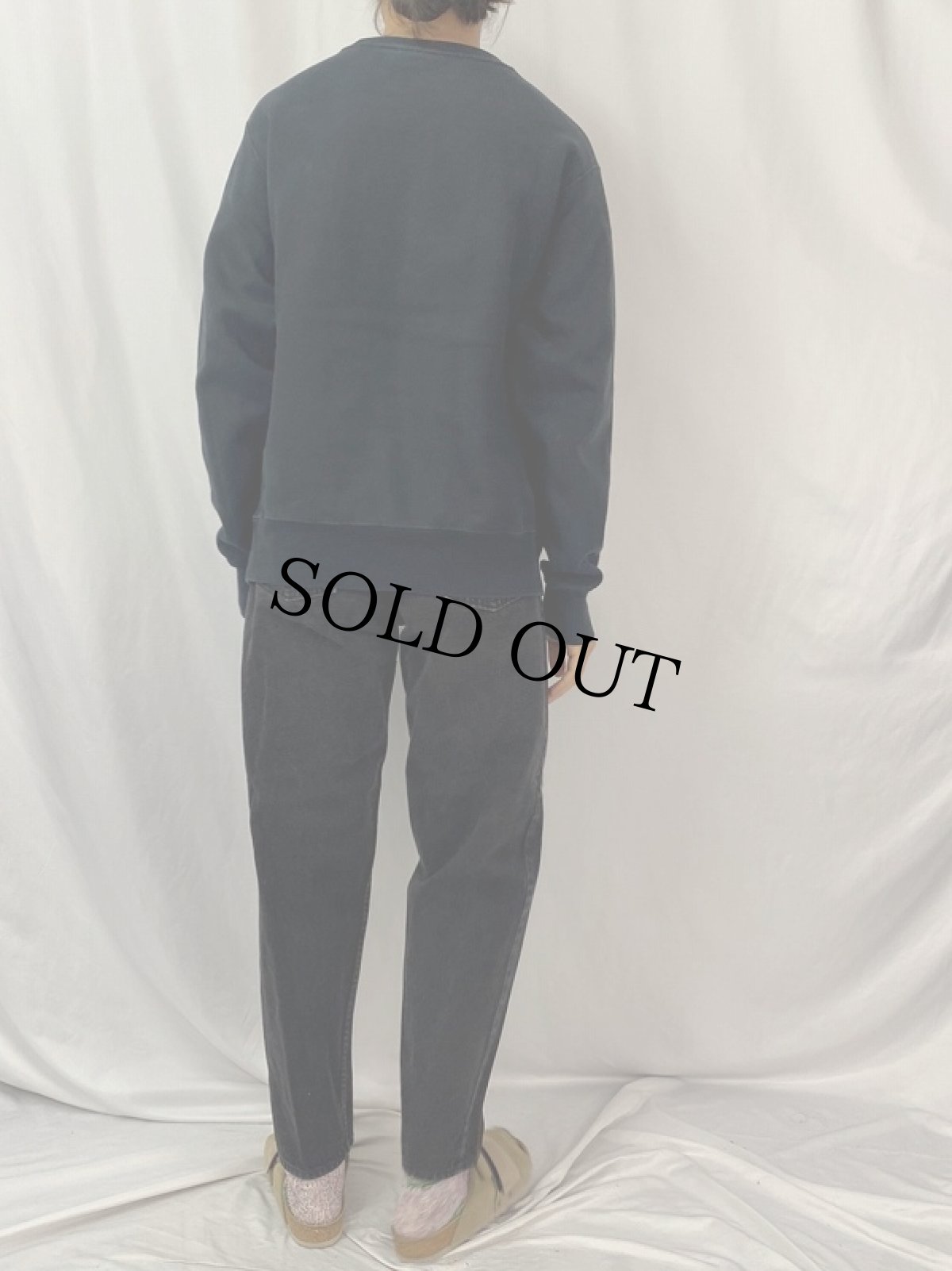 画像4: Champion REVERSE WEAVE スウェットフーディー 目無し BLACK M (4)