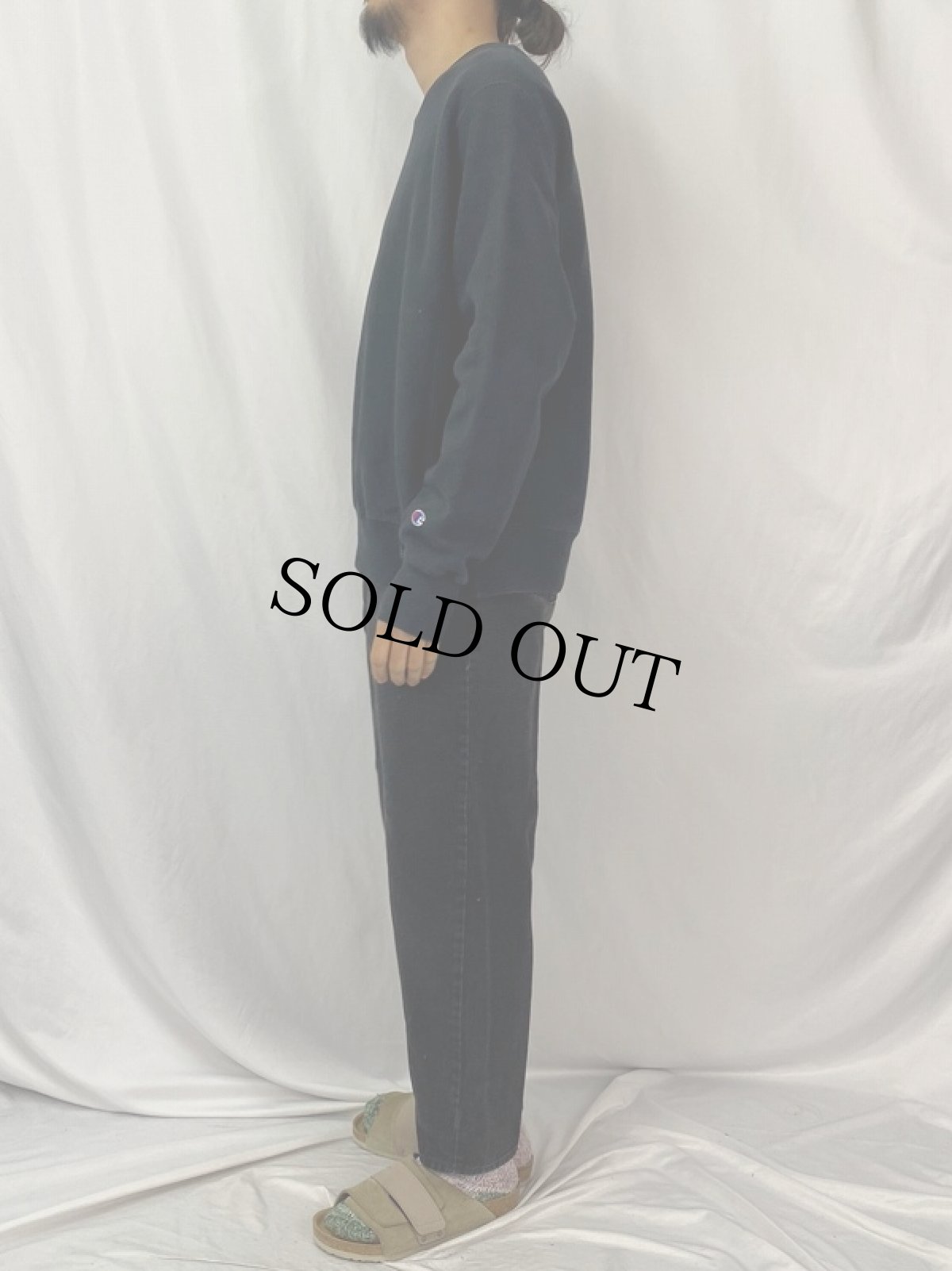 画像3: Champion REVERSE WEAVE スウェットフーディー 目無し BLACK M (3)