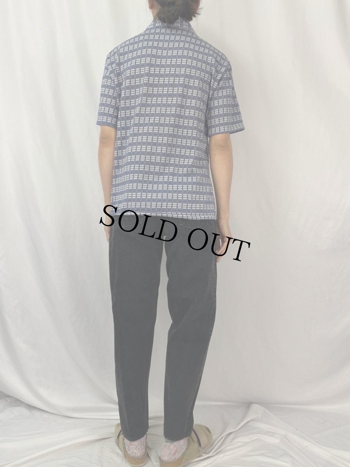 画像4: 70's JCPenny 柄織 ジャガードシャツ L (4)