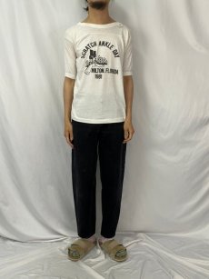 画像2: 【SALE】 80's "SCRATCH ANKLE DAY" プリントフットボールTシャツ (2)
