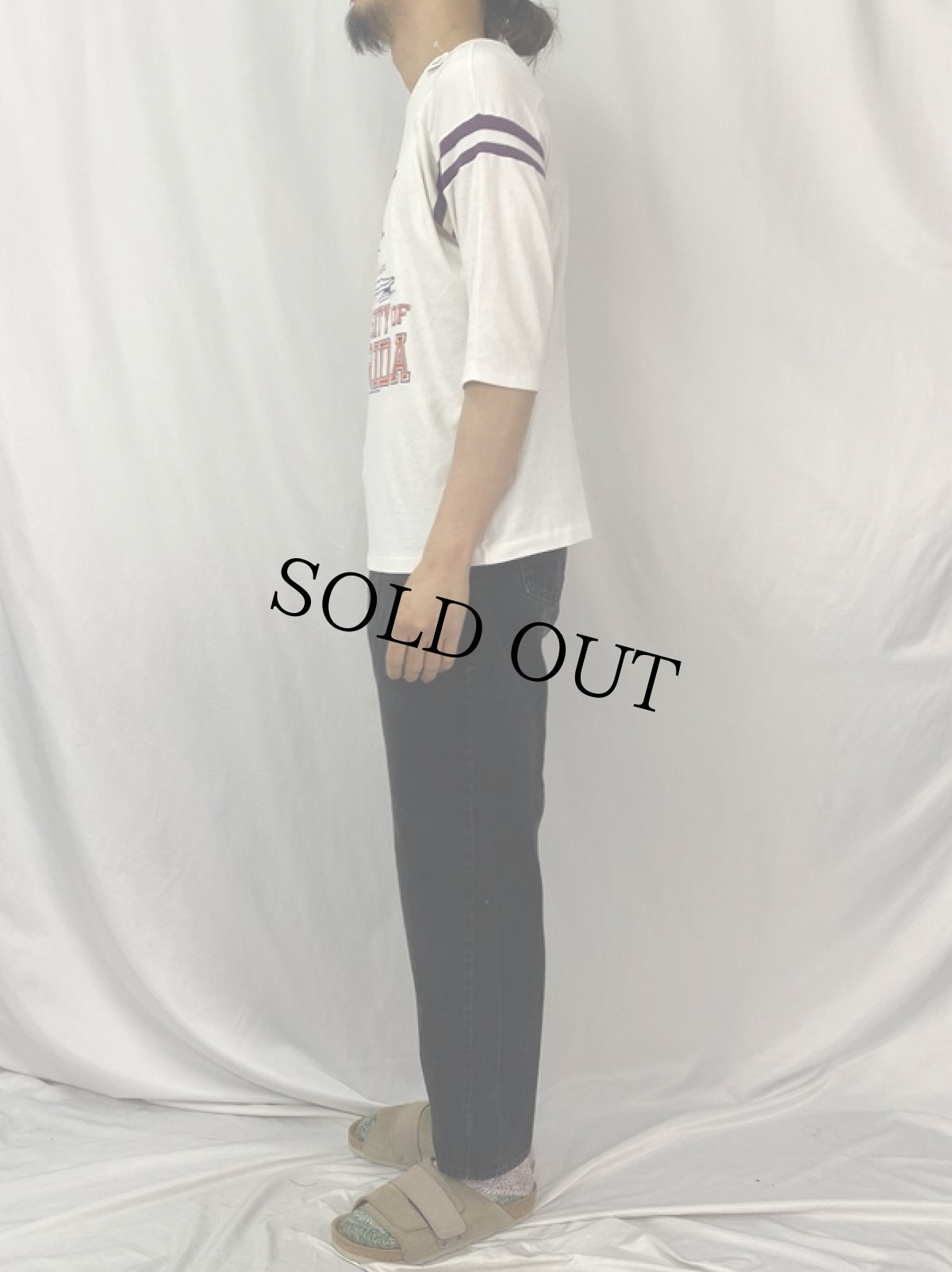 画像3: 80's SNOOPY USA製 "UNIVERSITY OF FLORIDA" キャラクタープリントフットボールTシャツ (3)