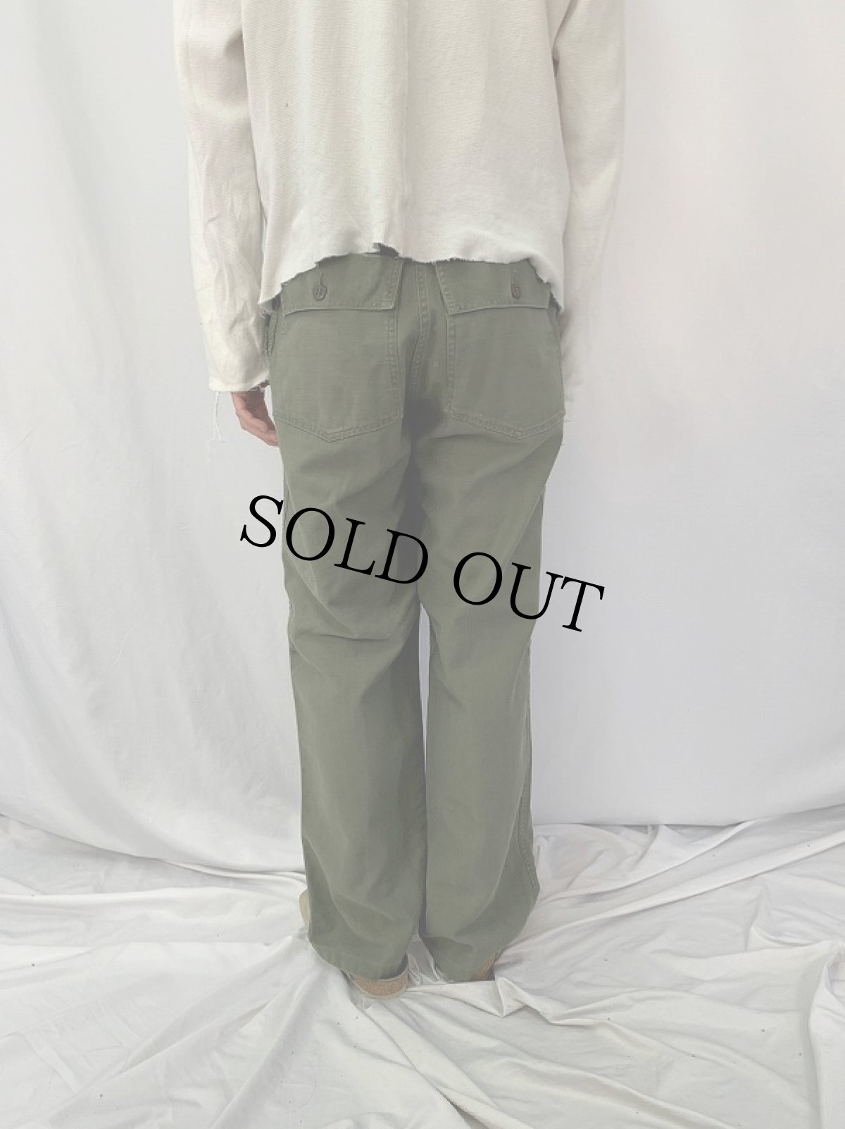 画像4: 50's U.S.ARMY "サイドアジャスタ付き" ベイカーパンツ SMALL (4)