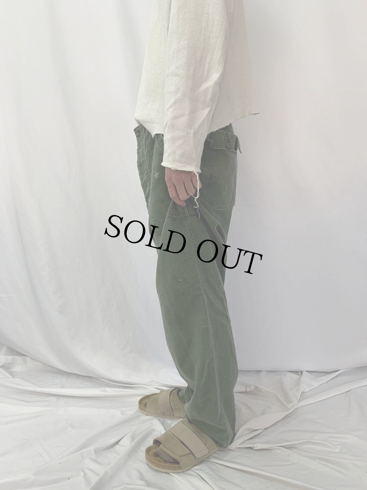 画像3: 50's U.S.ARMY "サイドアジャスタ付き" ベイカーパンツ LARGE (3)