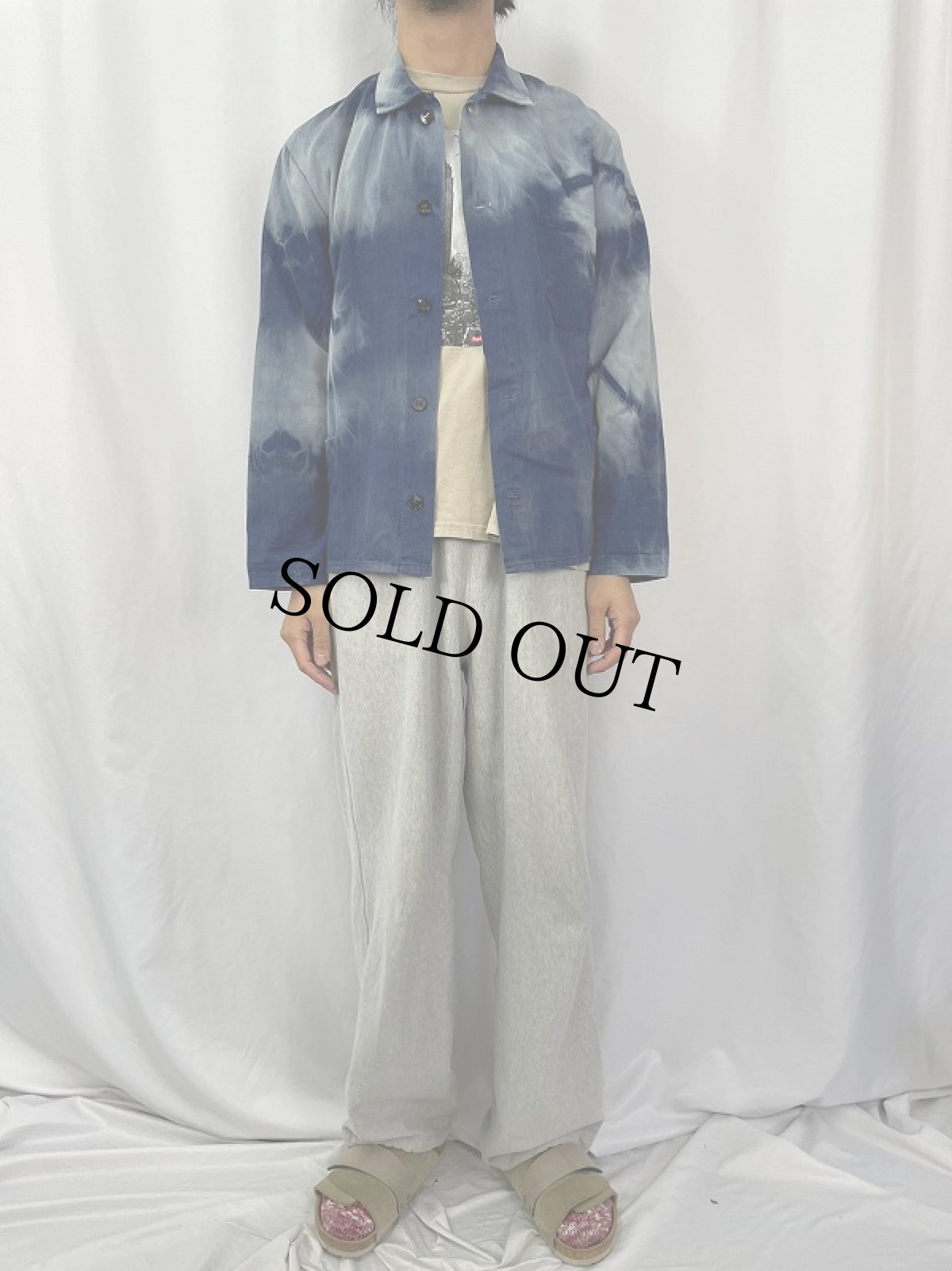 画像2: 80's〜 EURO ブリーチ ワークカバーオール  (2)