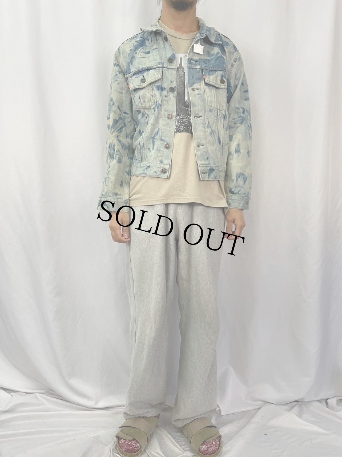 画像2: 80〜90's Levi's 75506 ブリーチデニムジャケット SIZE44 (2)