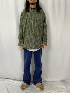 画像2: POLO Ralph Lauren "BIG SHIRTS" ロゴ刺繍 チェック柄 ボタンダウンシャツ L (2)